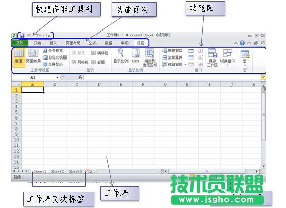 Excel2010工作界面圖文使用說明 三聯(lián)