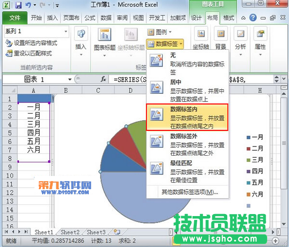 Excel教程 制作半圓餅狀圖的方法