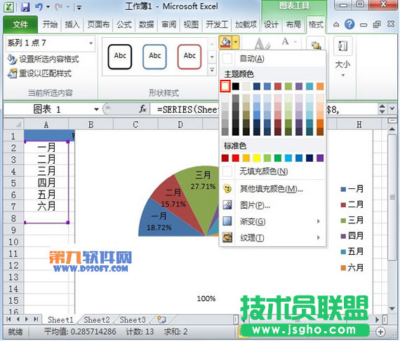 Excel教程 制作半圓餅狀圖的方法