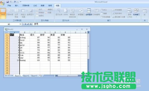 EXCEL 如何讓表格的首行或首列固定不動不滾動?