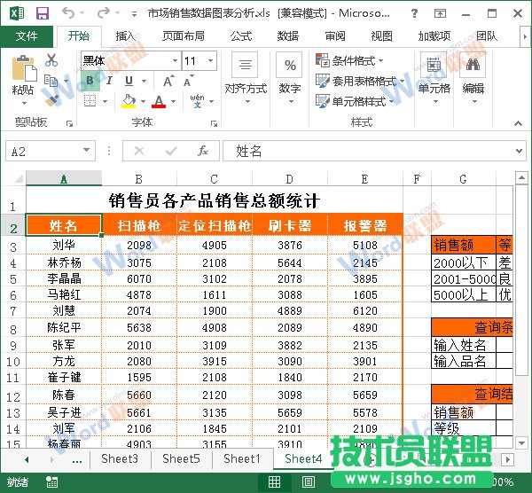 Excel2013單元格區(qū)域如何選??？ 三聯(lián)