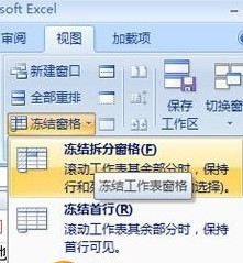 Excel2007怎么凍結(jié)窗口5